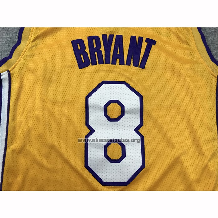 Camiseta Los Angeles Lakers Kobe Bryant NO 8 Retirement 2017-18 Oro